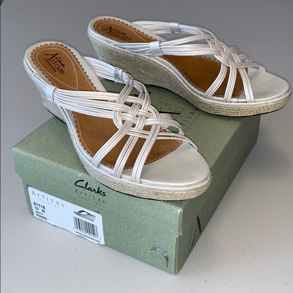 Clarks Artisan Pirro Wedge Sandal, EUC!